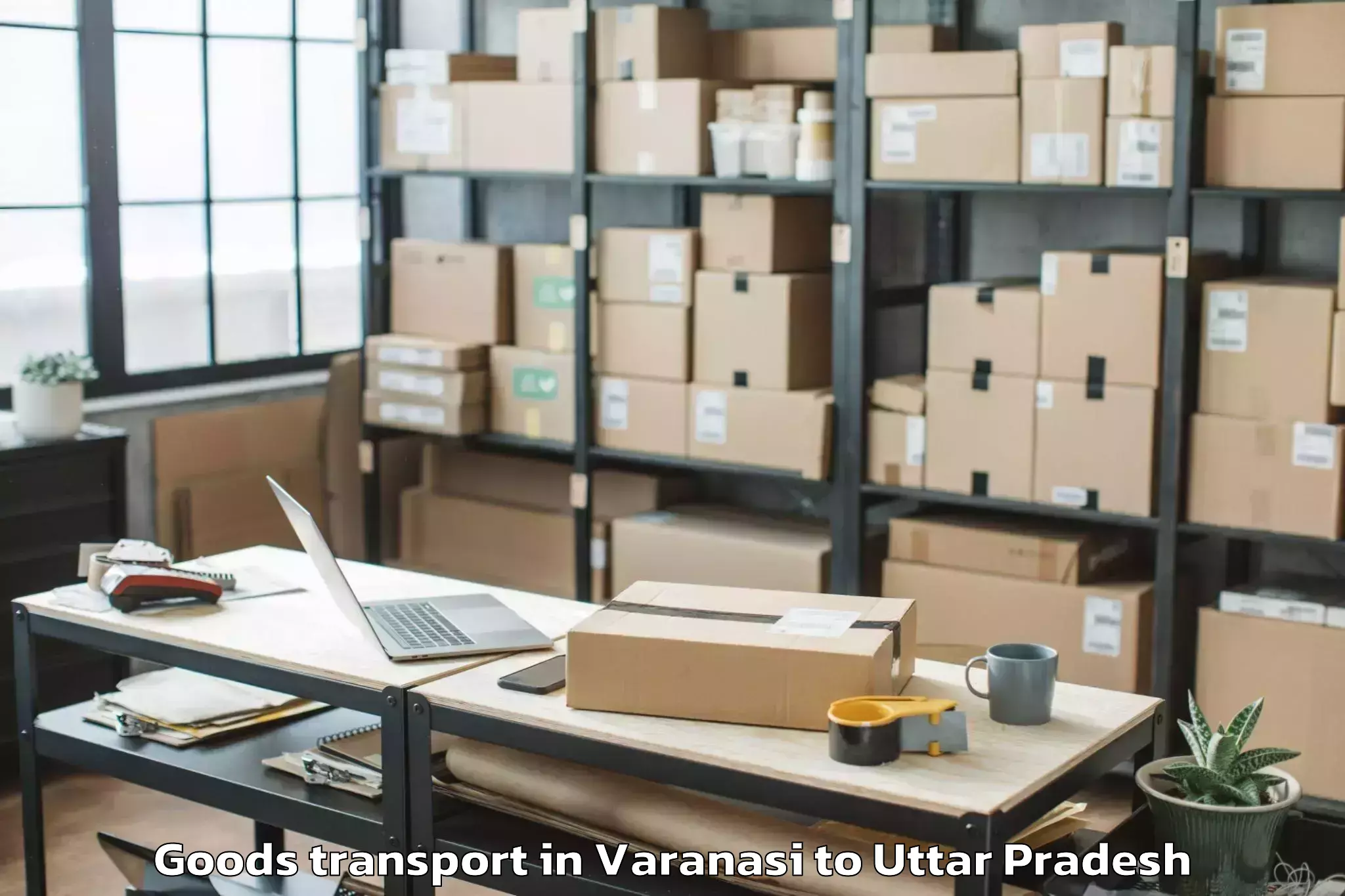 Varanasi to Pinahat Goods Transport Booking